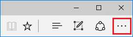 'More' button in Edge