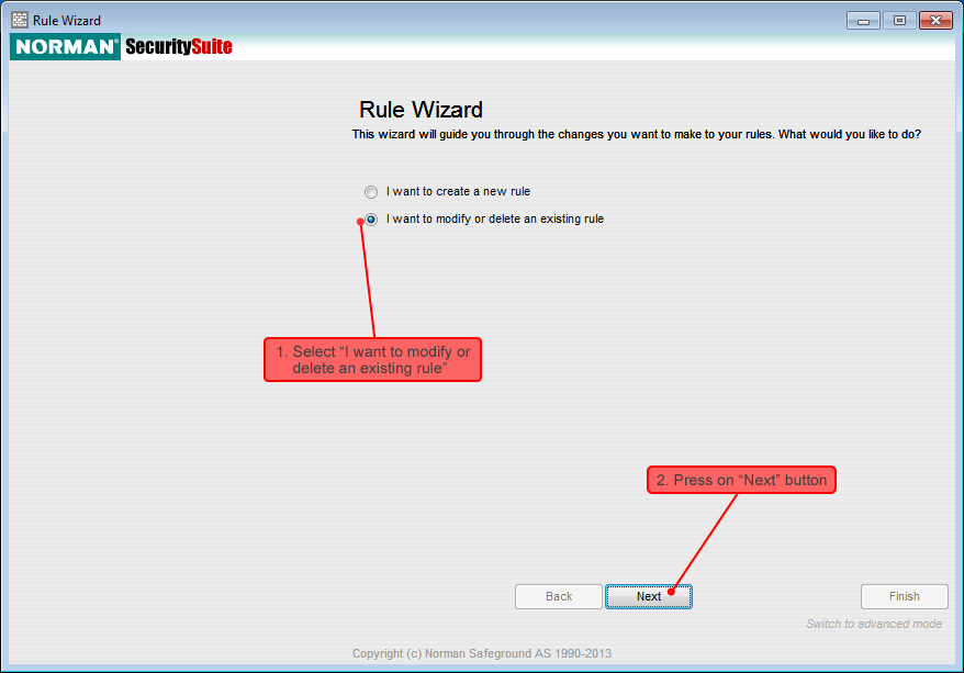 Norman Security Suite settings 4